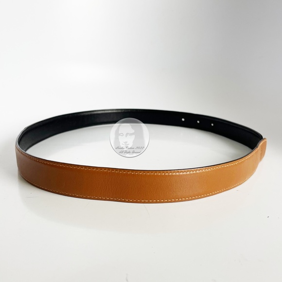 Vintage Gucci Belt Strap Tan Black Reversible Size 70/28 HTF - Picture 6 of 10